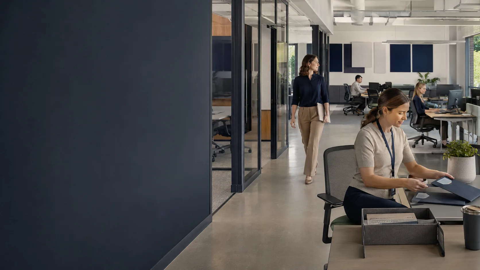 HR team preparing onboarding resources as a growing company expands its professional workplace.