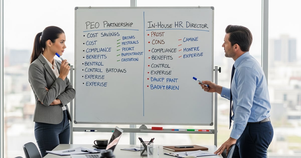PEO vs In-House HR - Professional HR consultant - PEO Benefit Partners can help